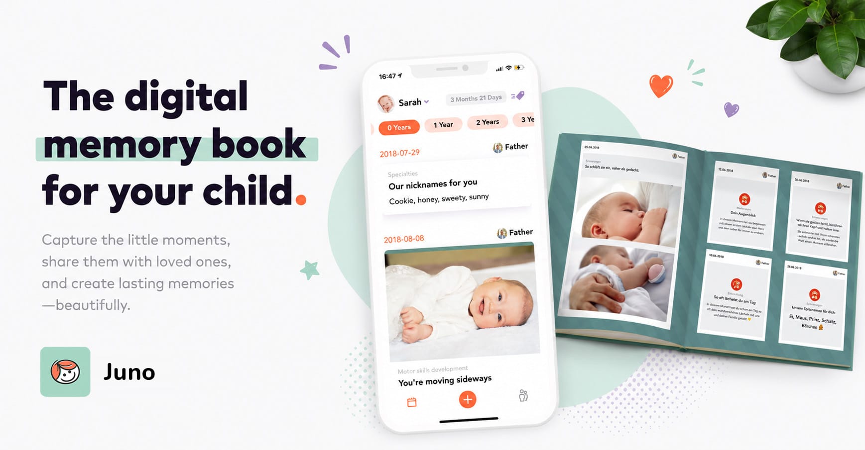Juno memory book app